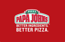 Papa John's gift card