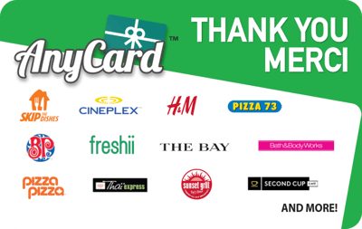 AnyCard Thank You-Merci Canada gift card