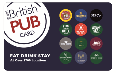 The Great British Pub Card UK gift card
