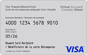 Visa eReward Canada gift card