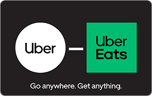Uber & Uber eats Canada gift card