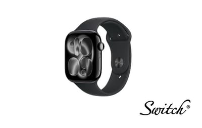 Apple Watch Series 11 GPS 46mm Jet Black Aluminium Case with Black Sport Band - S/M MEUW4X/A Malaysia gift card