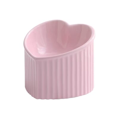 Ceramic Raised Cat Bowls, Tilted Elevated Food Or Water Bowls, Stress Free, Backflow Prevention, Dishwasher And Microwave Safe, Lead & Cadmium Free