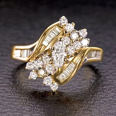 Exquisite Horse-eye-shaped Zircon-inlaid Ring For Women