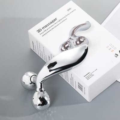 3D Manual Microcurrent Roller Face Slimming Device V-Face Facial Lifting Massage Beauty Instrument