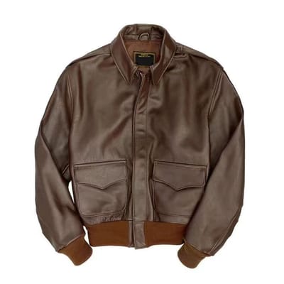 Solid-color Lapel Casual Men's Jacket Leather Coat