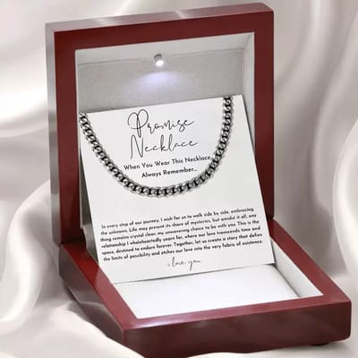 Titanium Steel Necklace Hip Hop Fashion Necklace Gift Box
