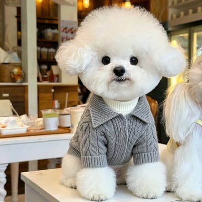 Pet Knit Sweater Faux Two Piece Outfit For Small Dogs And Cats