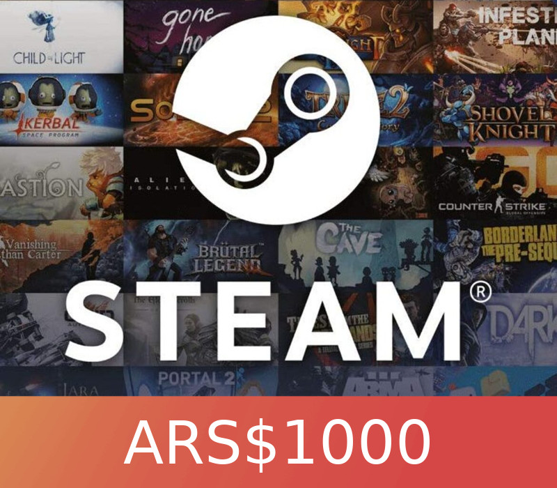 Steam Gift Card 1000 ARS AR Activation Codeのカバーアート
