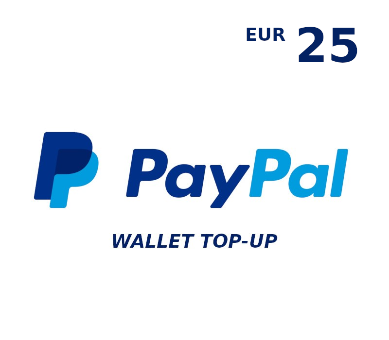 Carátula de PayPal Wallet 25 EUR Top Up EU