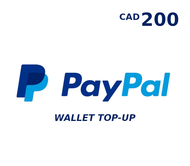 PayPal Wallet 200 CAD Top Up CA cover art