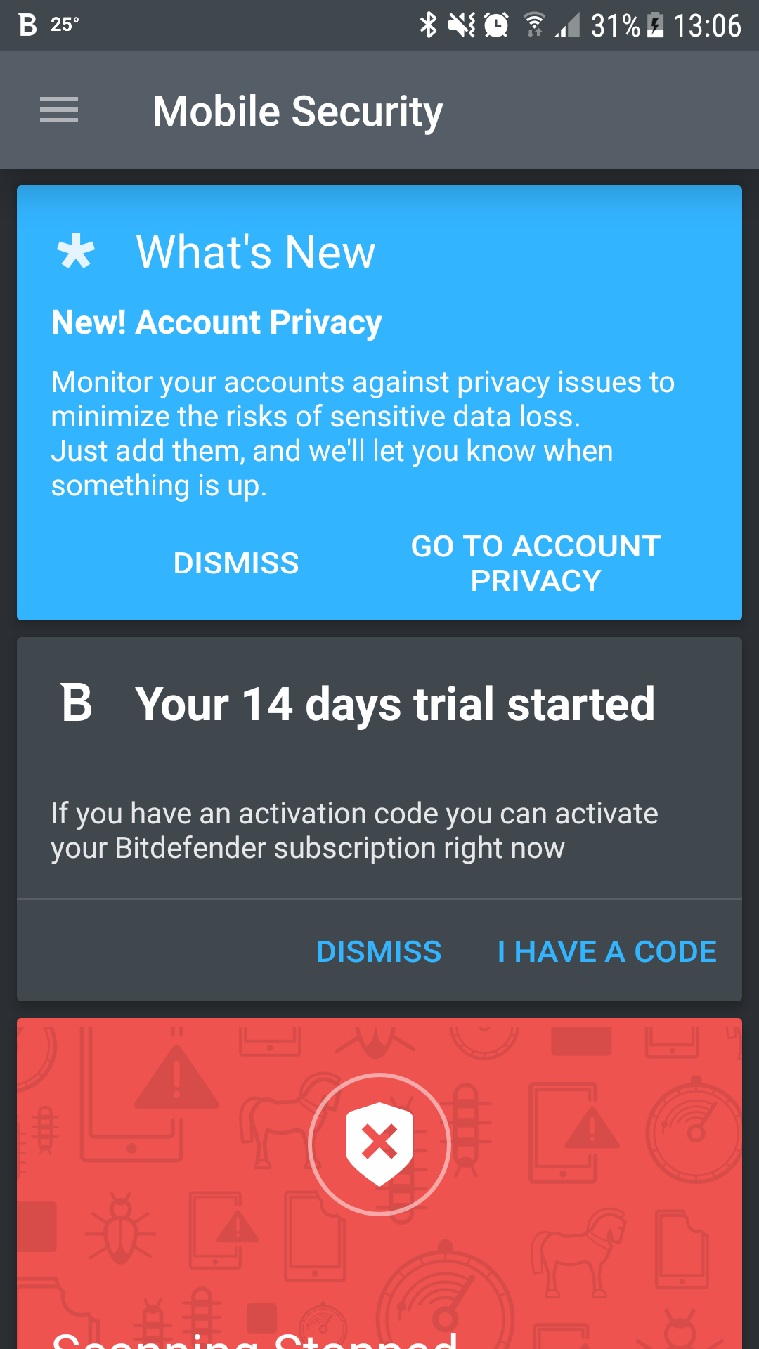 Bitdefender Mobile Security for Android Key (3 Months / 1 Device)のスクリーンショット1