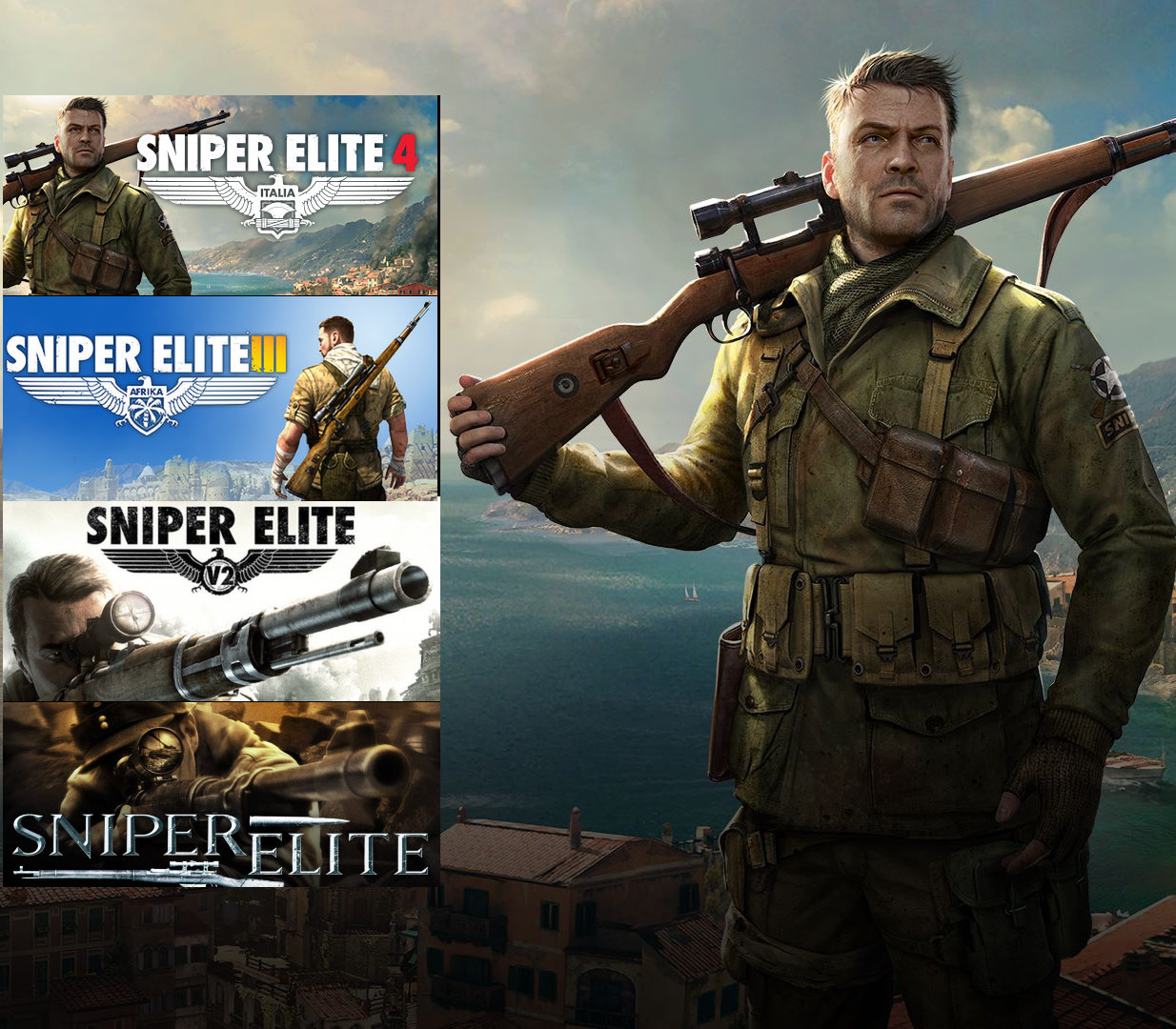 Copertina di Sniper Elite Complete Pack RoW PC Steam CD Key