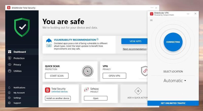 Bitdefender Premium VPN 2025 DAH Key (1 Year / 10 Devices) screenshot 2