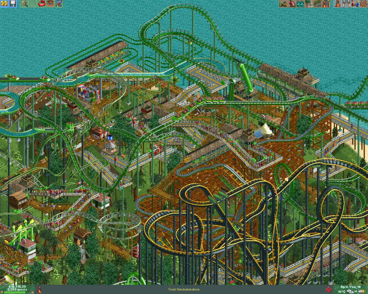 RollerCoaster Tycoon 2: Triple Thrill Pack RoW PC Steam CD Key screenshot 1