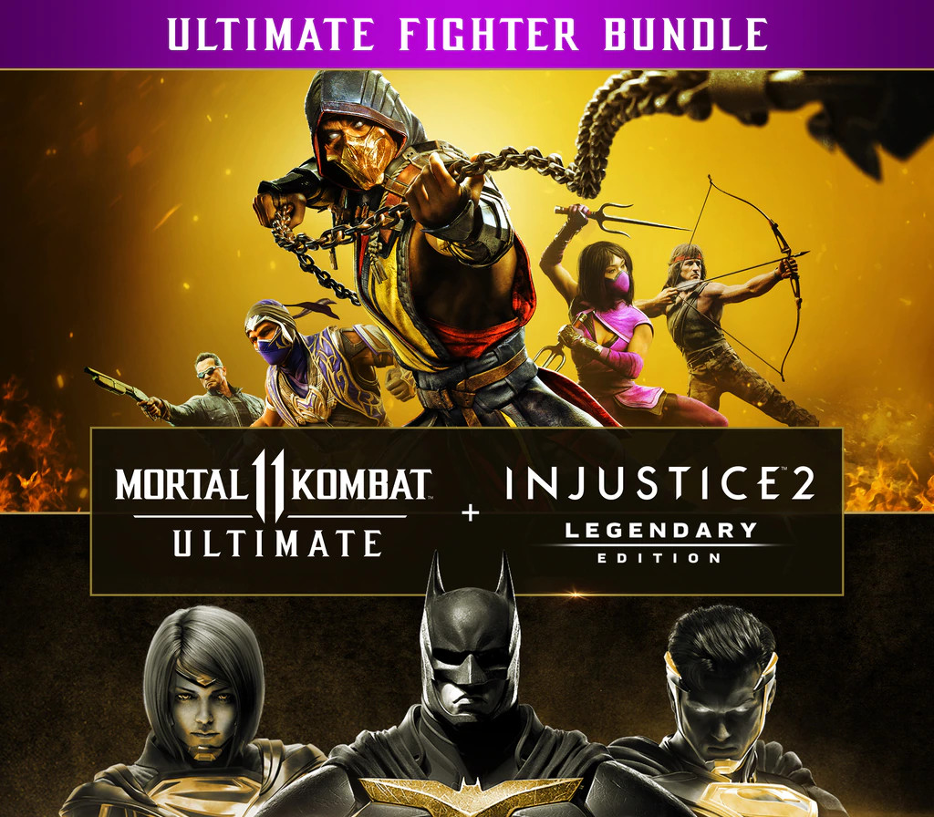 Mortal Kombat 11 Ultimate + Injustice 2 Legendary Edition Bundle PC Steam CD Key cover art
