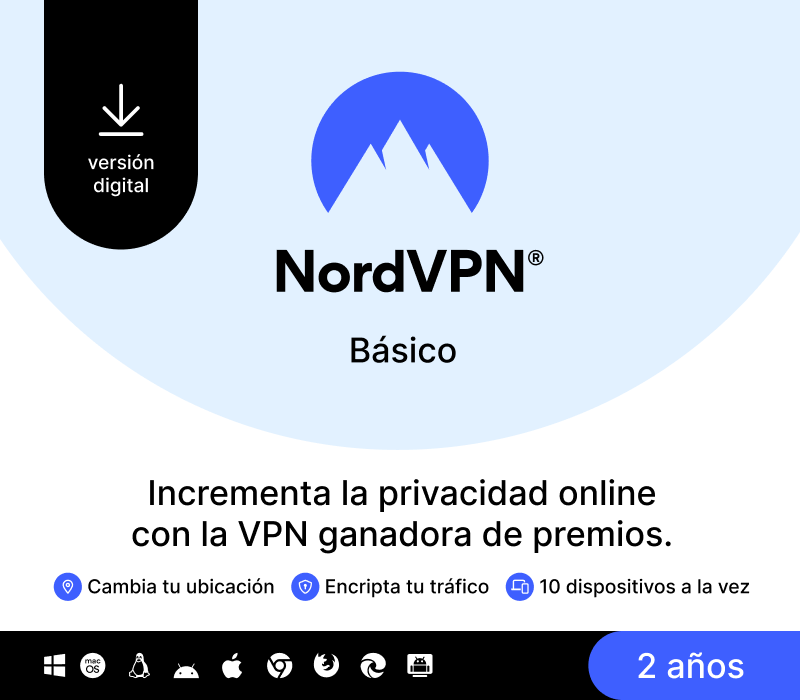 NordVPN Basic ES Key (2 Years / 10 Devices) cover art