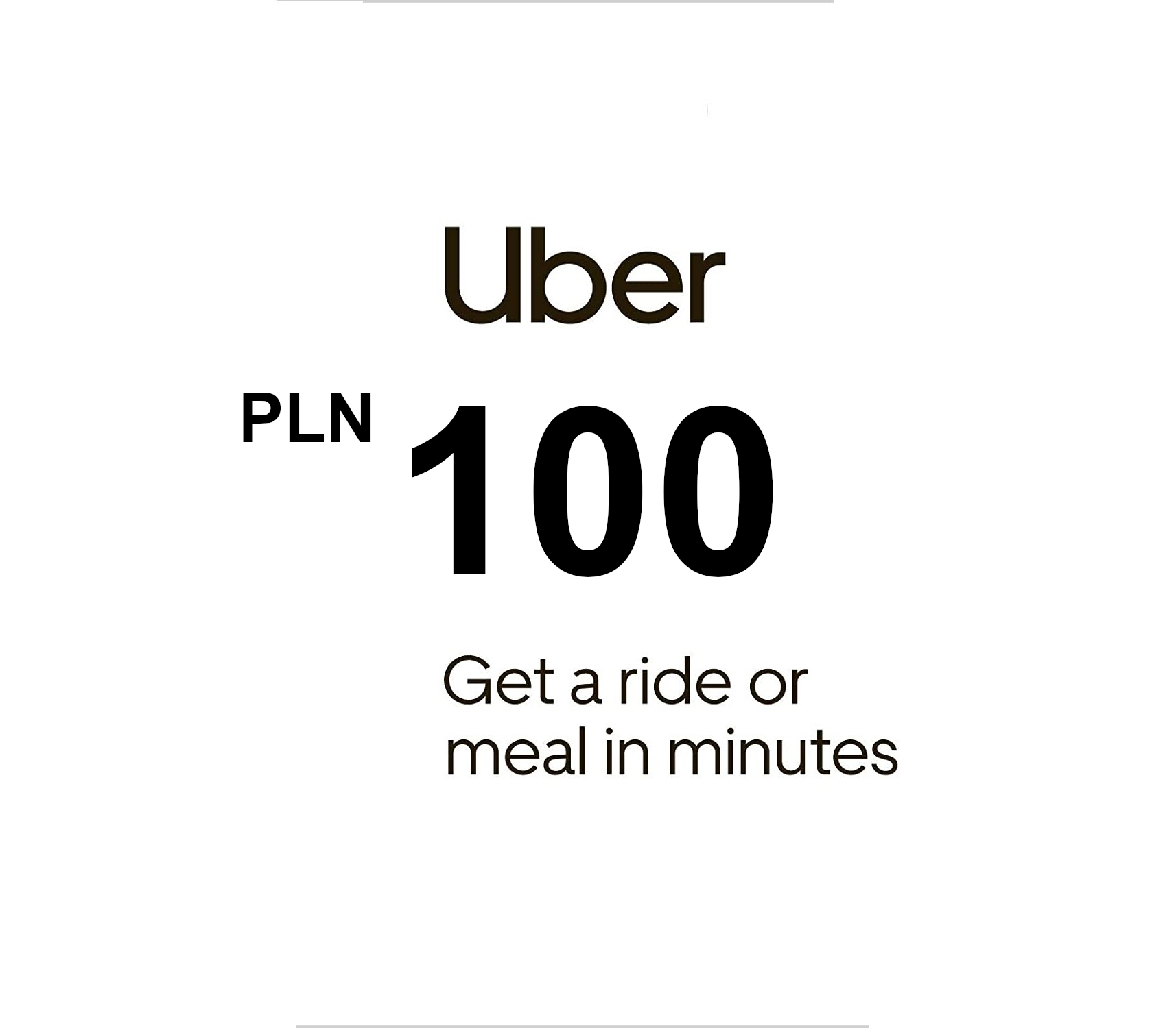 Uber PLN 100 Gift Card PL cover art