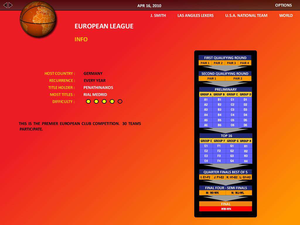 World Basketball Manager 2010 Steam Gift screenshot 2
