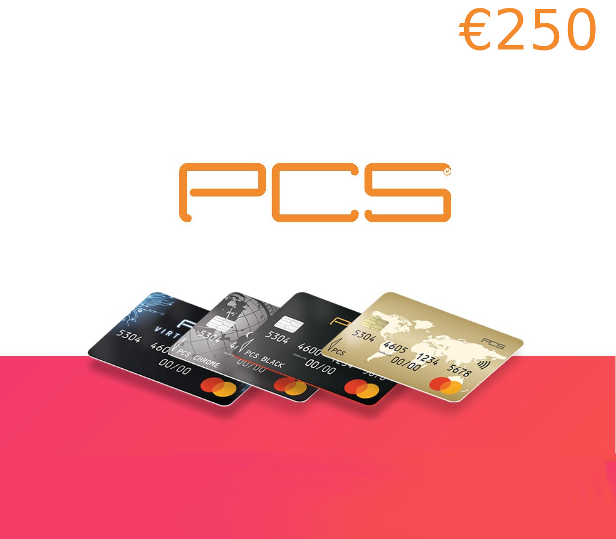Carátula de PCS Mastercard Recharge EUR 250 EU