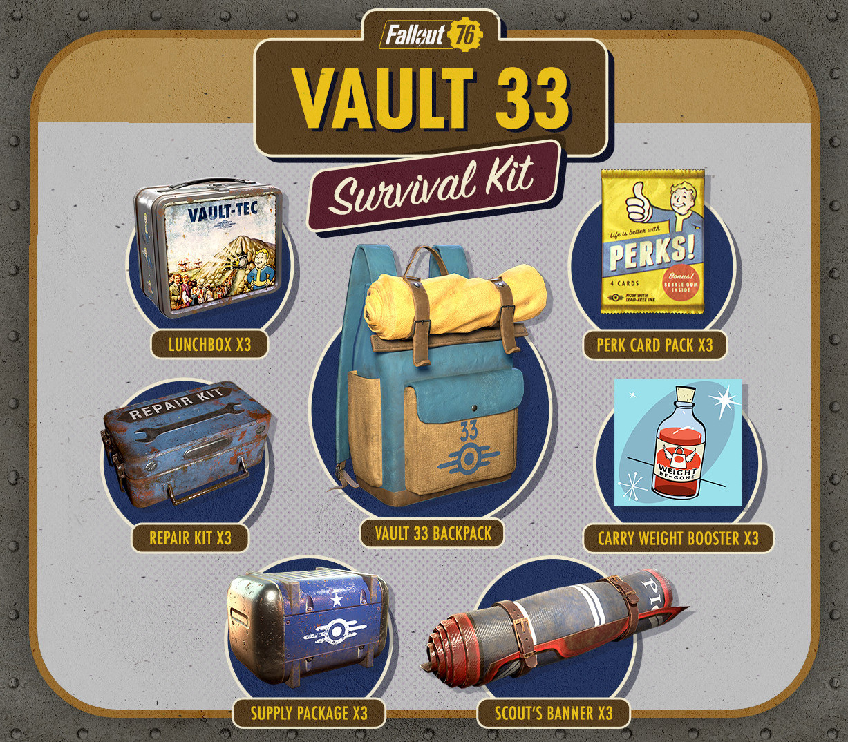 Copertina di Fallout 76 - Vault 33 Survival Pack DLC PC Windows 10/11 CD Key