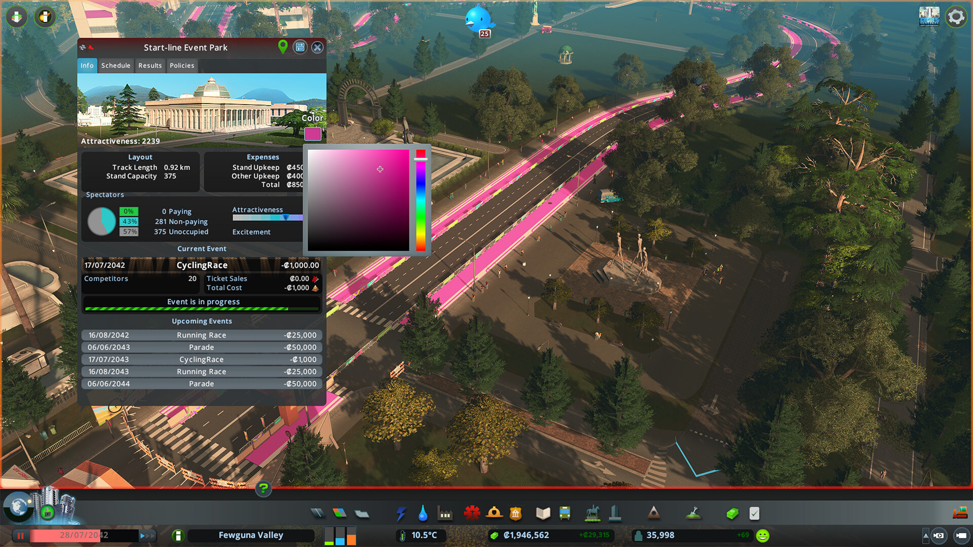 Cities: Skylines - Race Day DLC RoW PC Steam CD Key screenshot 3