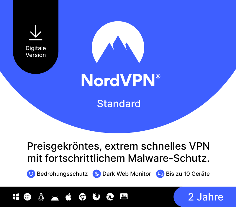 Cover von NordVPN Standard DE Key (2 Years / 10 Devices)