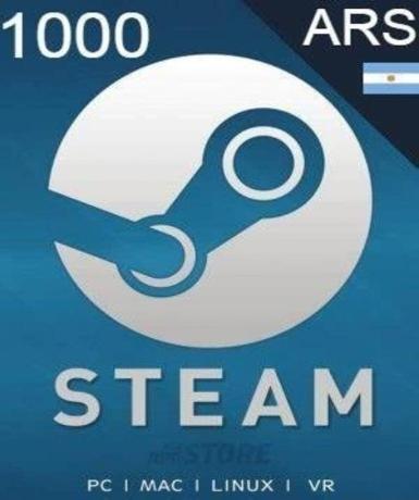 Capa de Steam Gift Card 1000 ARS (AR)