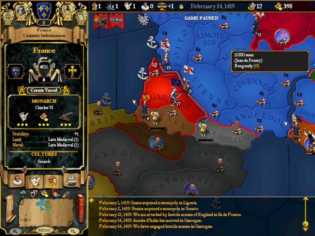 For The Glory: A Europa Universalis Game EU PC Steam CD Key screenshot 3