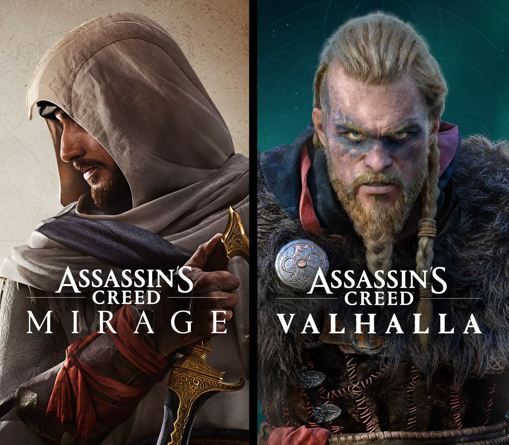 Assassin's Creed Mirage & Assassin's Creed Valhalla Bundle PS4/PS5 Account cover art