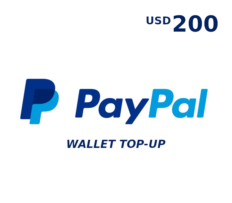 PayPal Wallet 200 USD Top Up US cover art