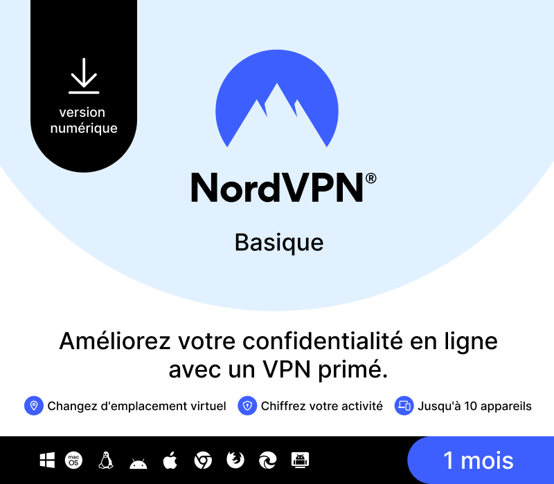 NordVPN Basic FR Key (1 Month / 10 Devices)のカバーアート