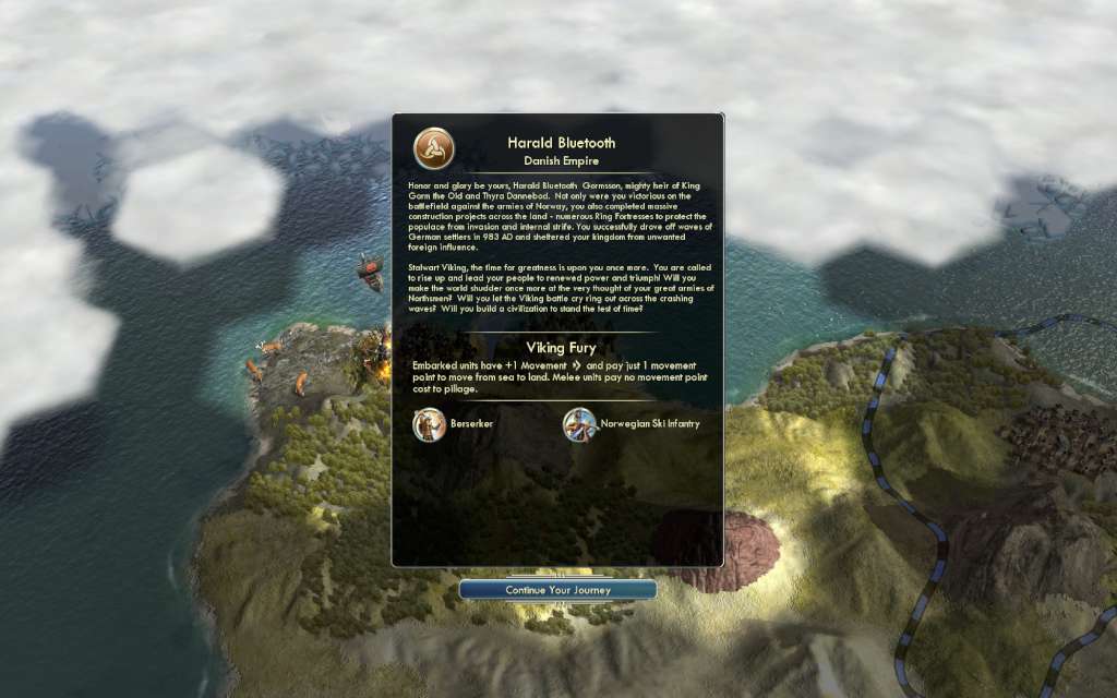 Sid Meier's Civilization V - Civ and Scenario Pack: Denmark (The Vikings) DLC EU PC Steam CD Key screenshot 6