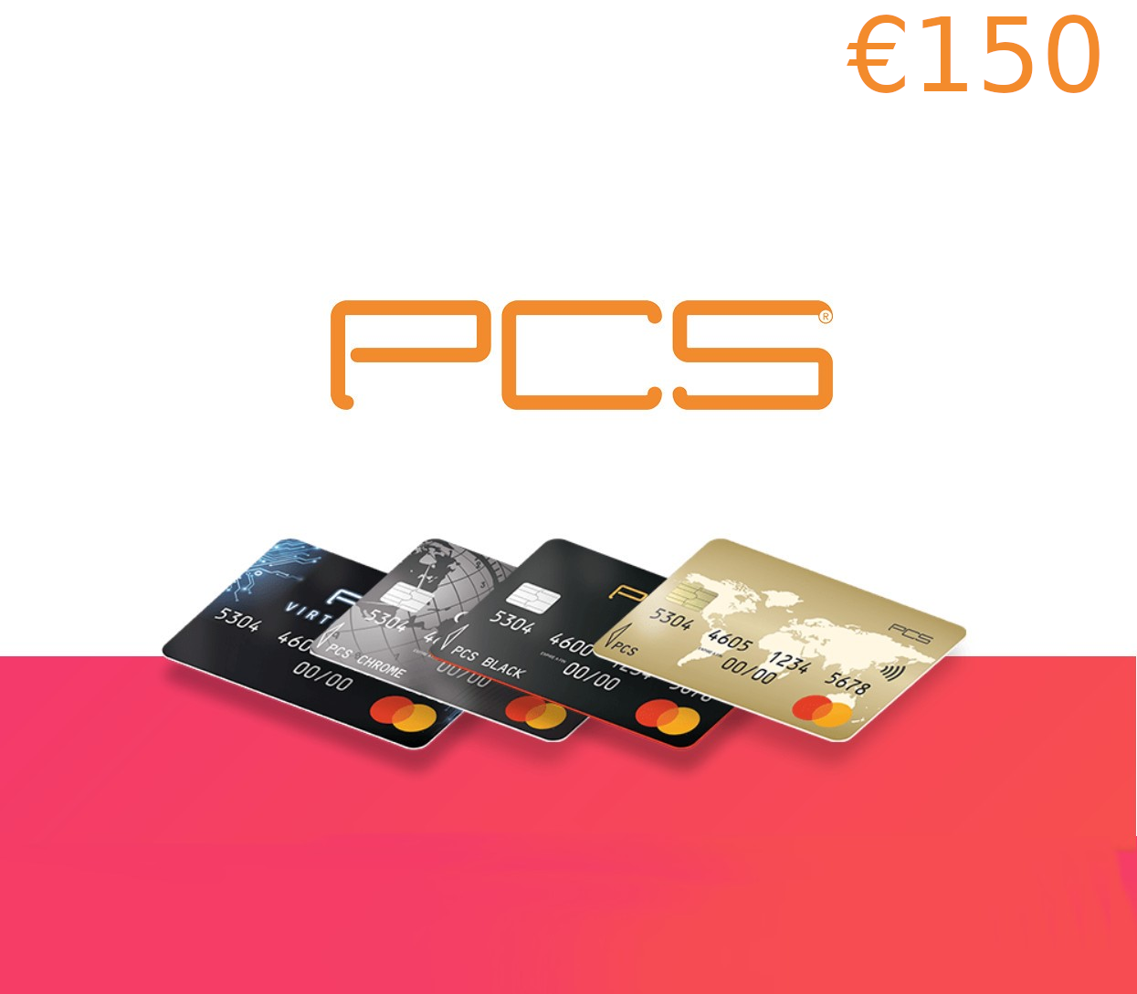 Carátula de PCS Mastercard Recharge EUR 150 FR