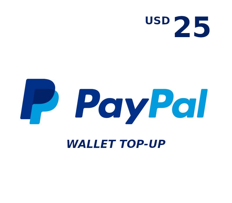 PayPal Wallet 25 USD Top Up US cover art