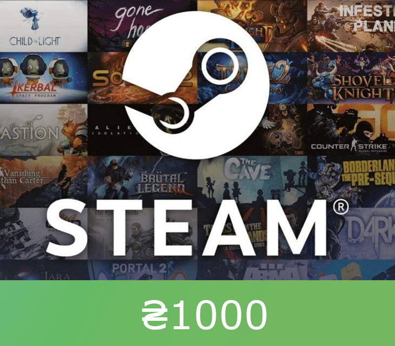 Steam Gift Card ₴1000 UAH Global Activation Codeのカバーアート