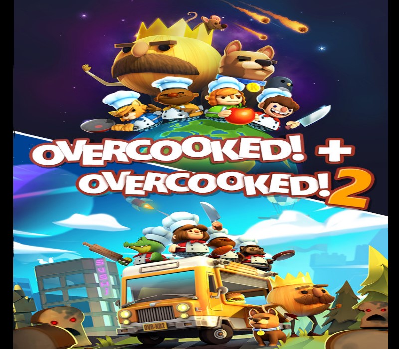 Overcooked! + Overcooked! 2 EU XBOX One CD Key cover art