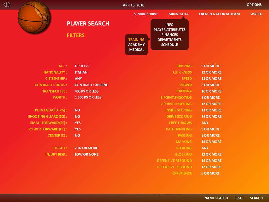 World Basketball Manager 2010 Steam CD Key screenshot 3