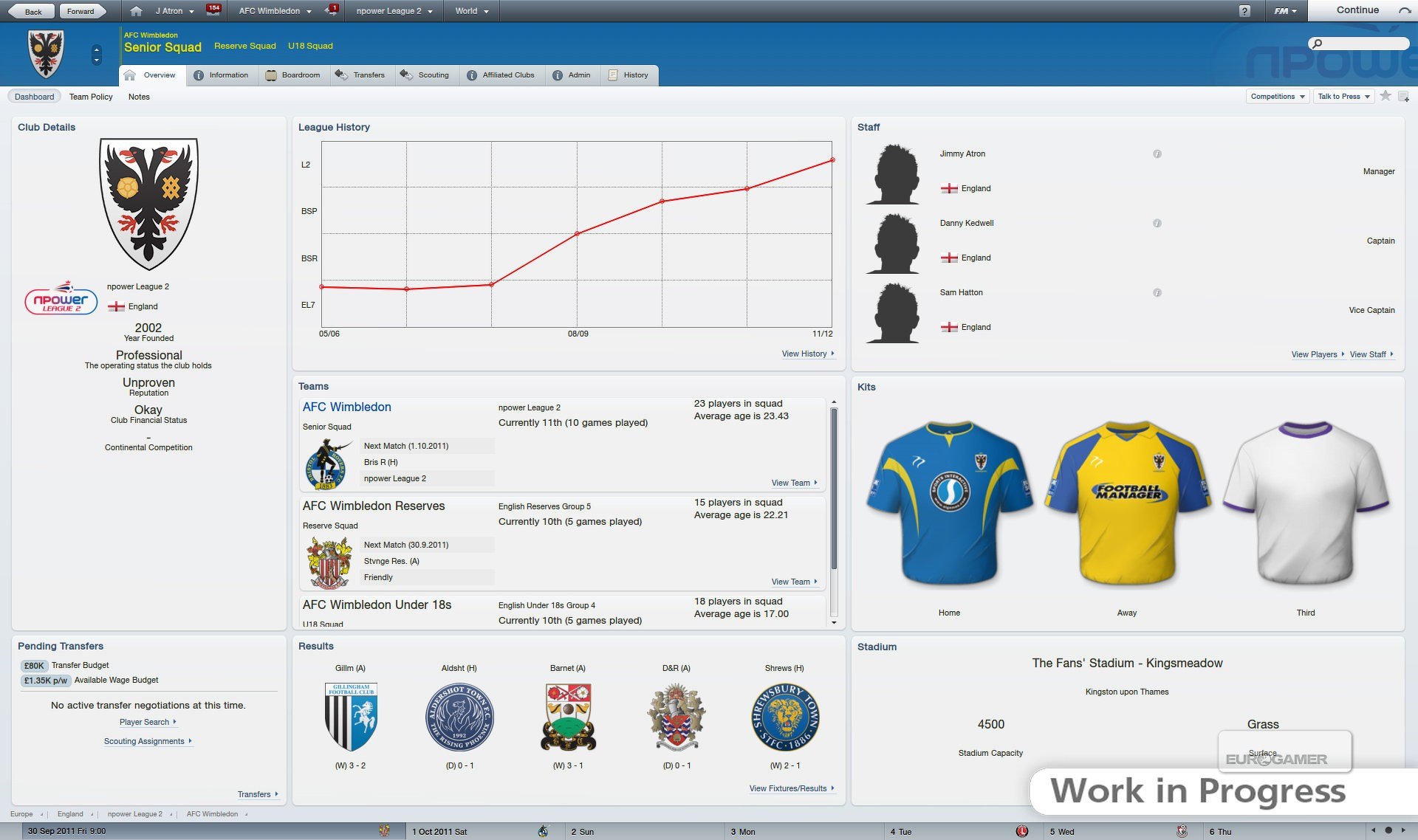 Football Manager 2012 PC Steam CD Keyのスクリーンショット1