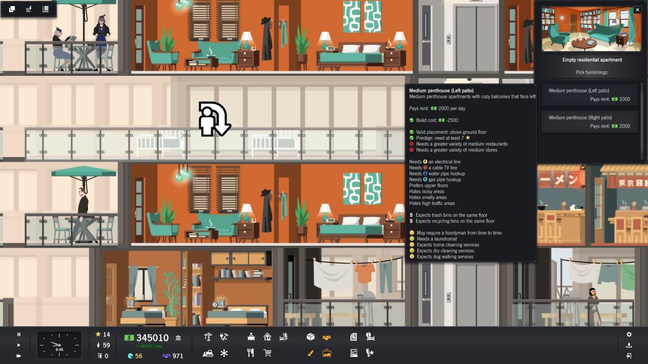 Project Highrise - Tokyo Towers DLC PC Steam CD Key screenshot 1