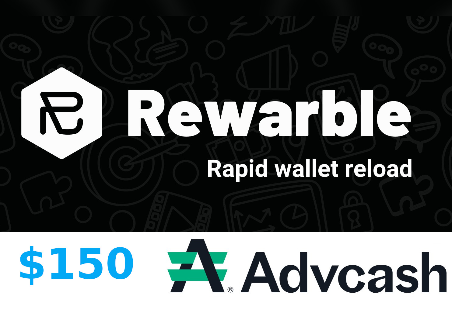 Copertina di Rewarble AdvCash $150 Gift Card US
