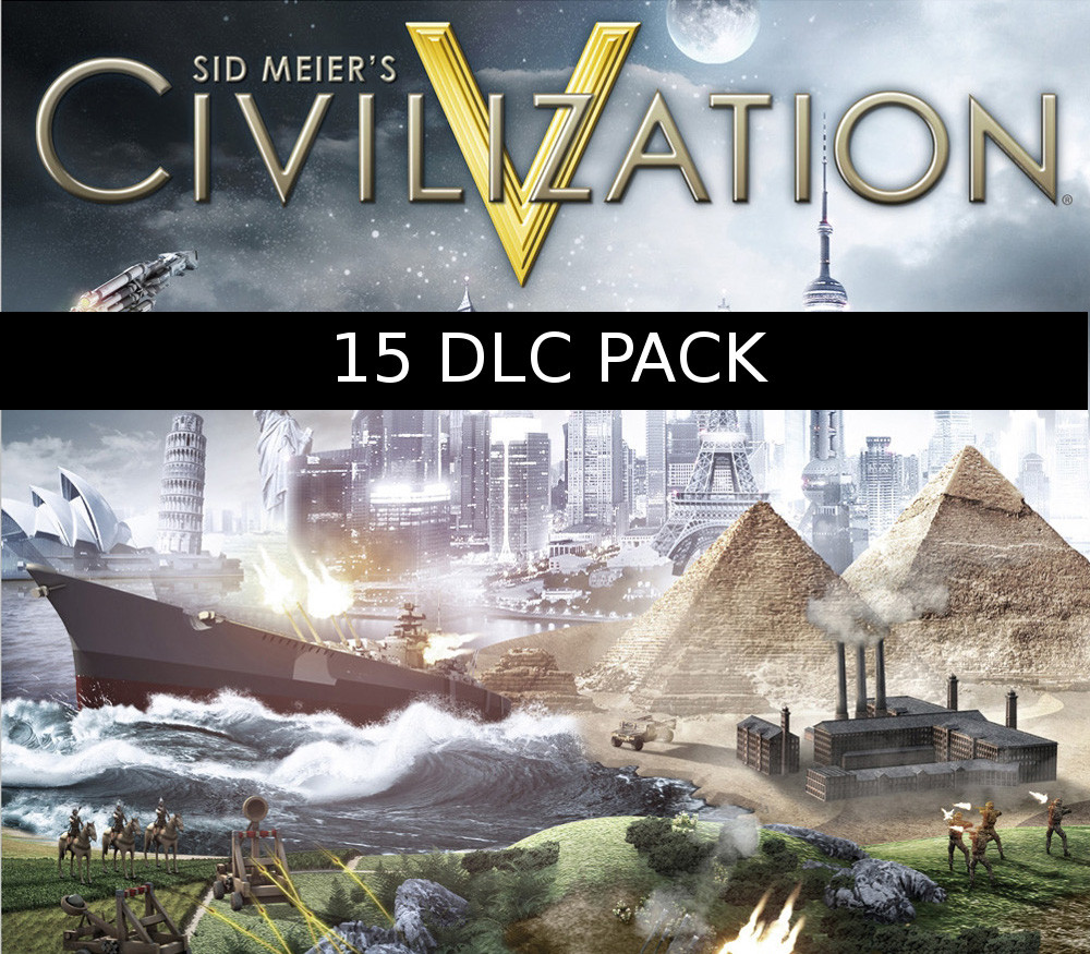 Sid Meier's Civilization V - 15 DLC Pack Steam CD Key cover art