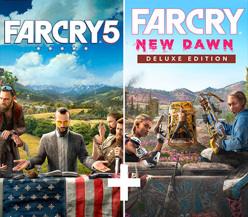 Cover von Far Cry 5 + Far Cry New Dawn Deluxe Edition Bundle EU PC Ubisoft Connect CD Key