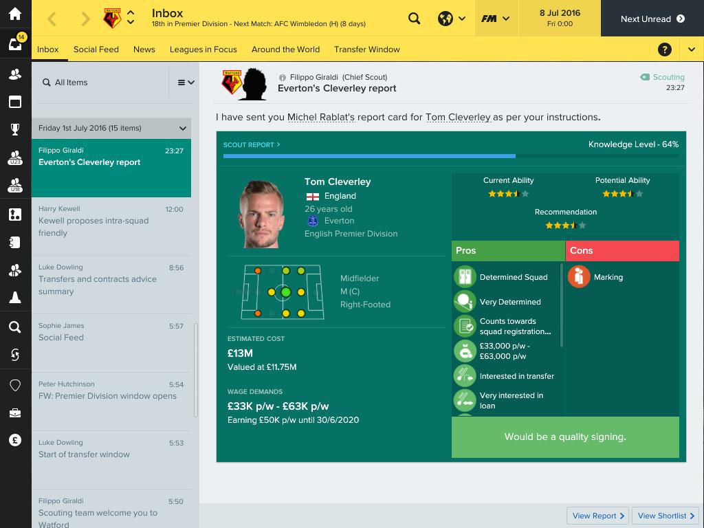 Football Manager 2017 RoW PC Steam CD Key screenshot 4