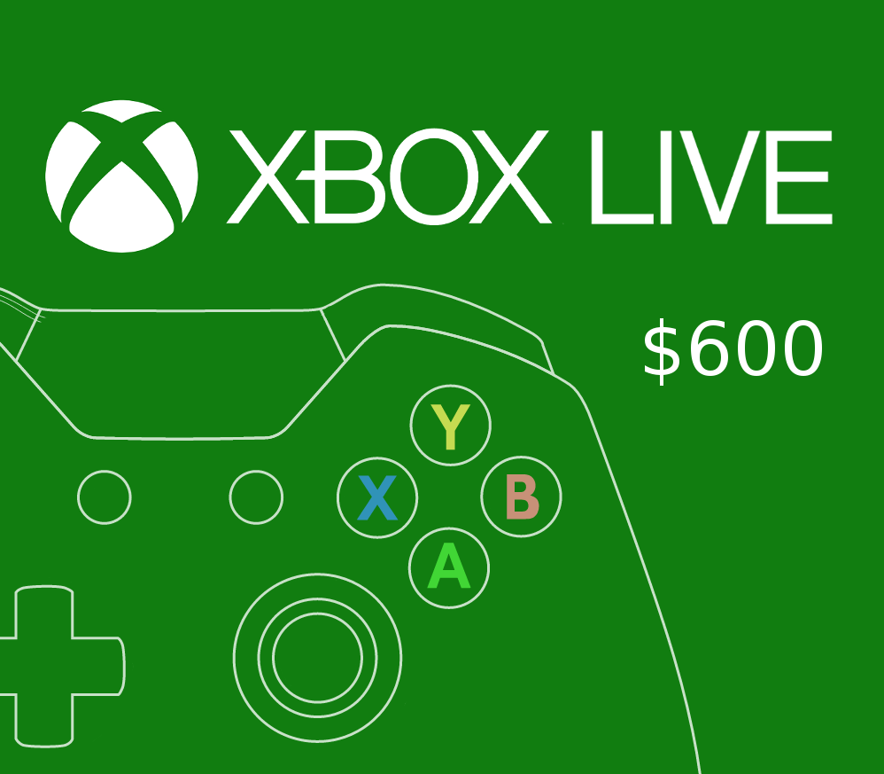 XBOX Live $600 Prepaid Card MX cover art