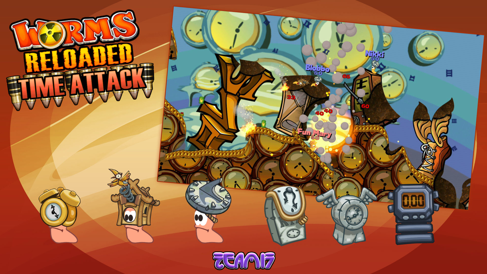 Screenshot 1 di Worms Reloaded - Time Attack Pack DLC EU PC Steam CD Key