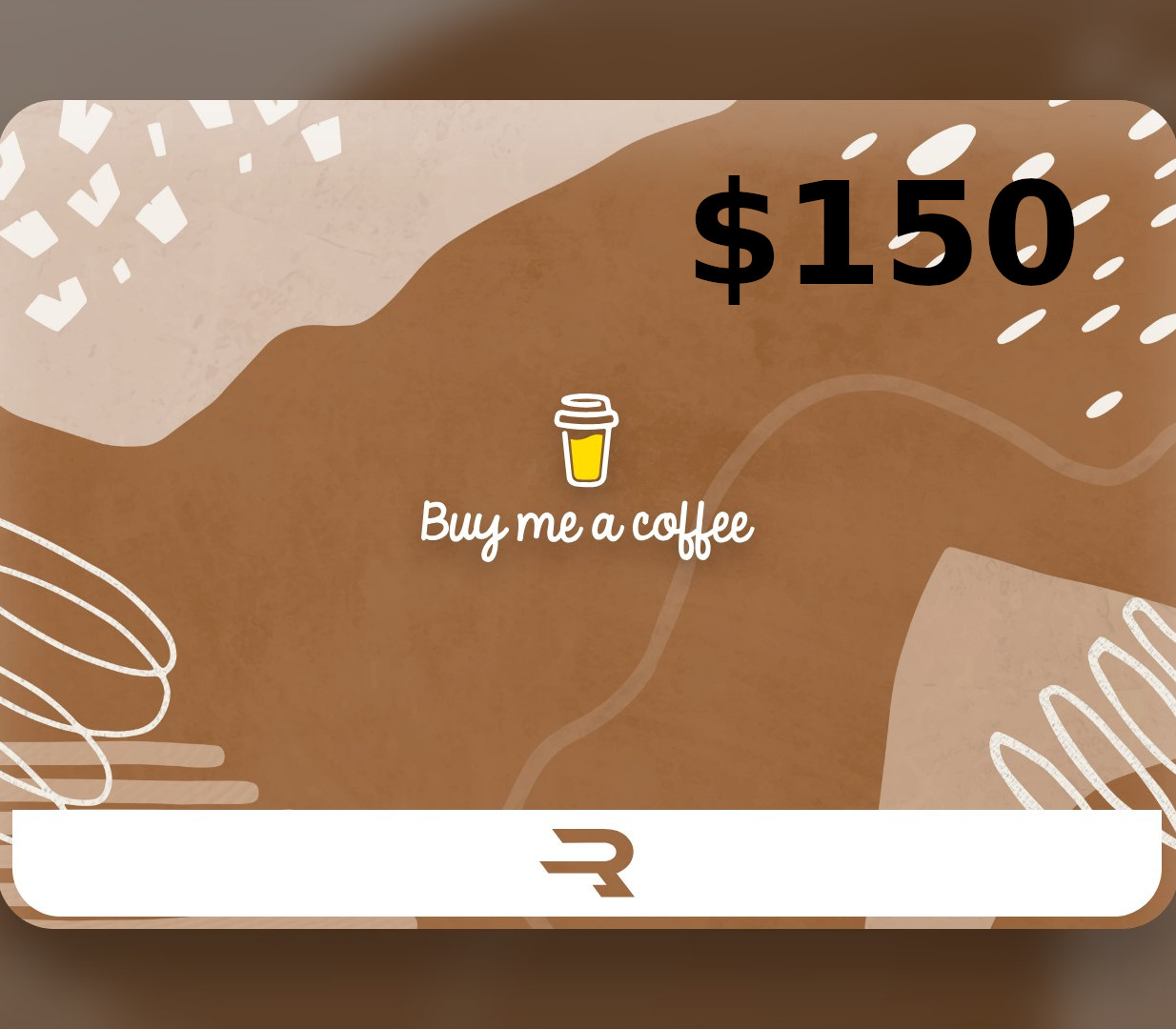 Copertina di Rewarble Buy Me a Coffee USD 150 Gift Card