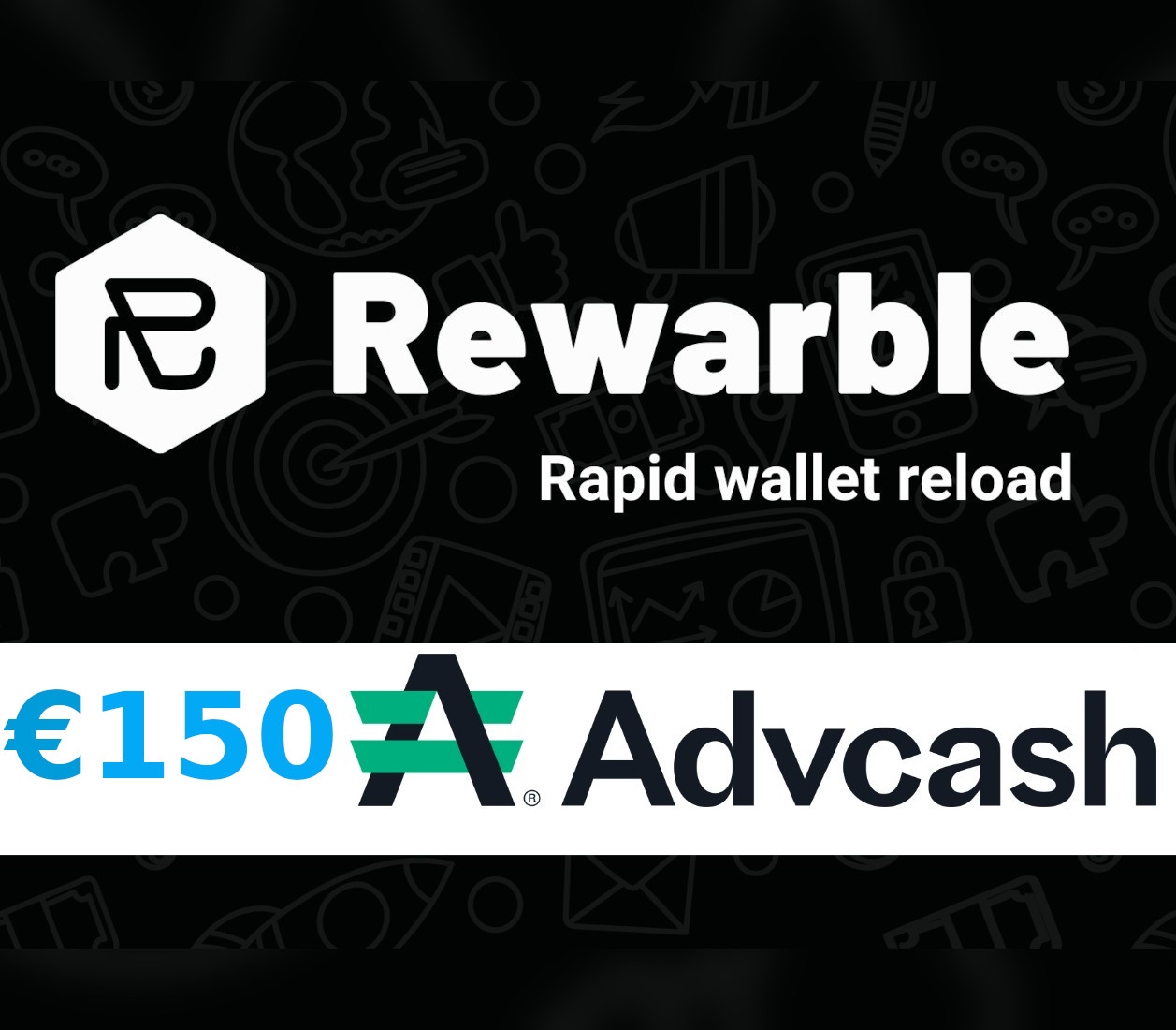 Обкладинка Rewarble AdvCash EUR 150 Gift Card EU