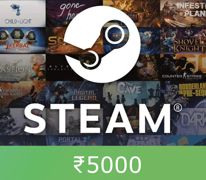 Steam Gift Card ₹5000 INR Global Activation Code cover art