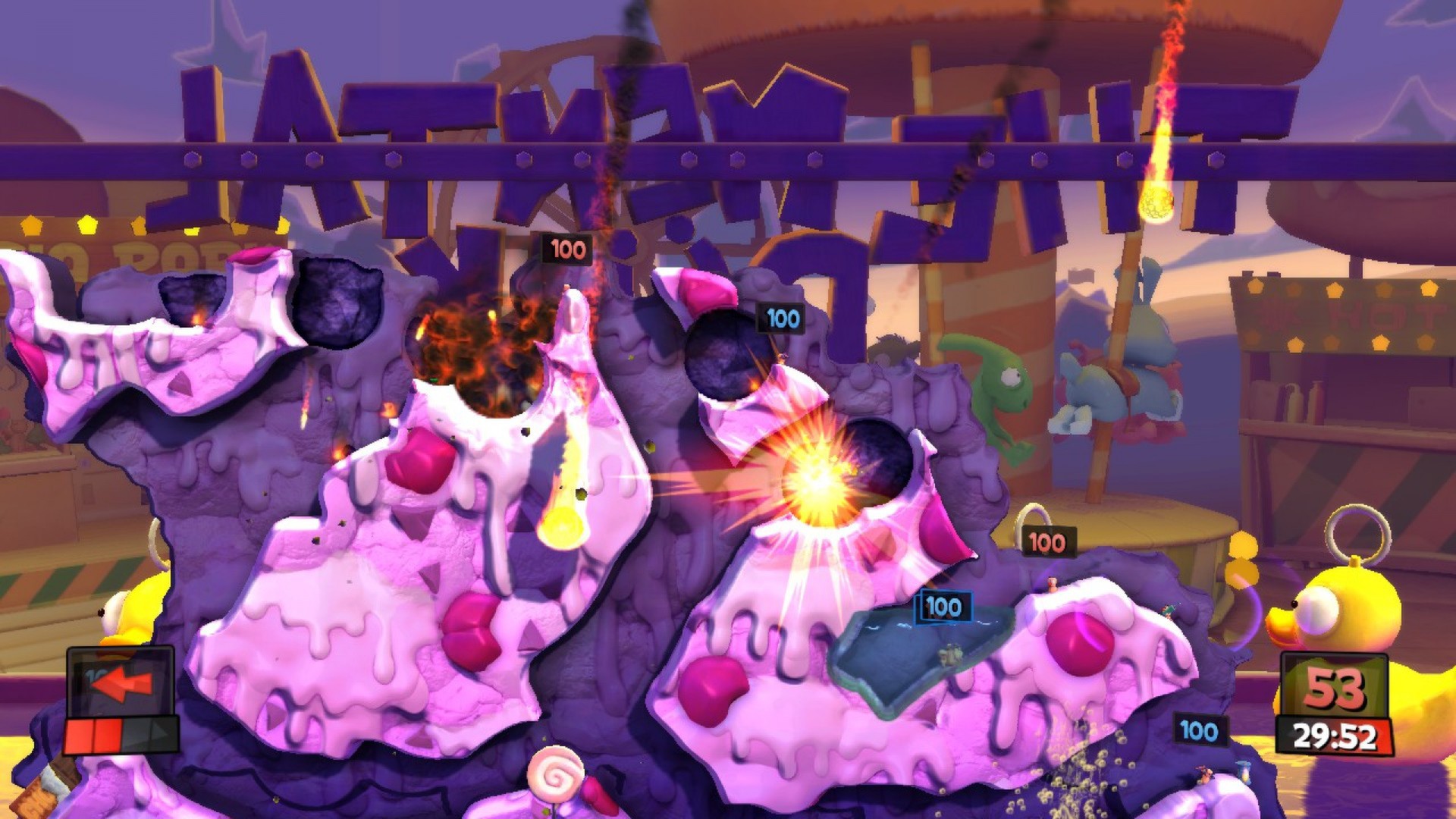 Screenshot 1 di Worms Revolution - Funfair DLC PC Steam CD Key